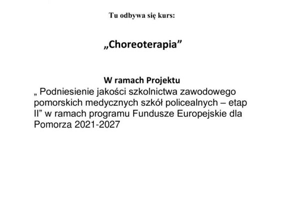 Terapeuta zajęciowy na kursie Choreoterapii